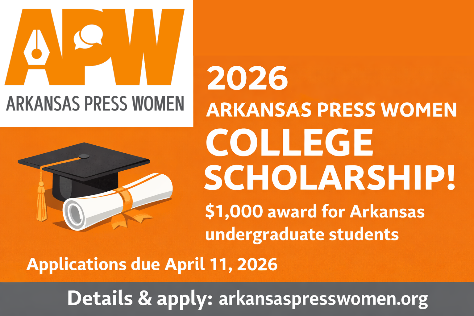 Applications Open for 2026 Arkansas Press Women College Scholarship ...
